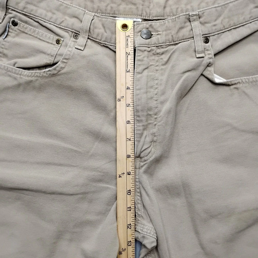 Carhartt B159 Mens 36x30 Loose Fit Canvas Carpenter Pants Khaki Tan Workwear